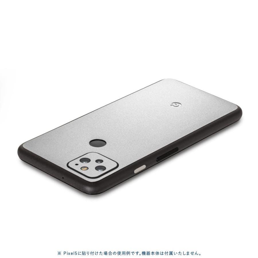 Pixel5 Pixel5a (5G) ピクセル5 スキンシール 背面 カバー フィルム ケース wraplus 選べる34色 シルバー | Google Pixel | 01