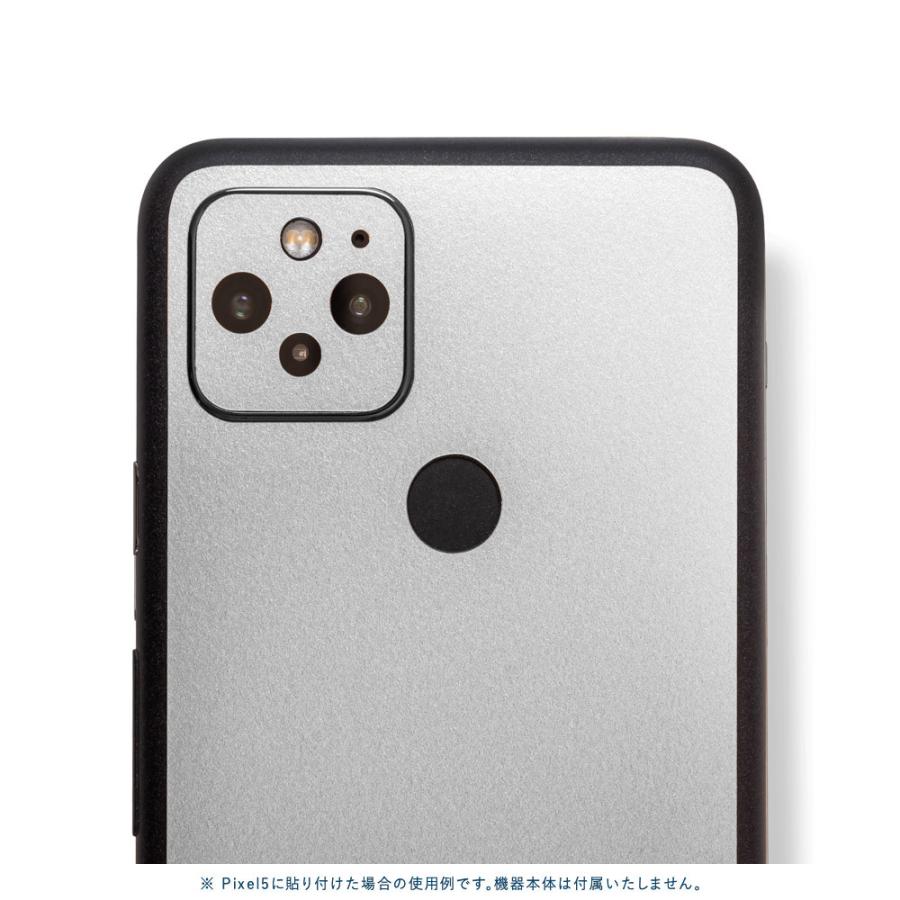 Pixel5 Pixel5a (5G) ピクセル5 スキンシール 背面 カバー フィルム ケース wraplus 選べる34色 シルバー | Google Pixel | 03