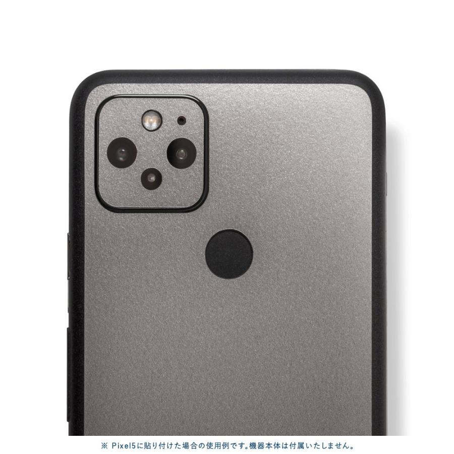 Pixel5 Pixel5a (5G) ピクセル5 スキンシール 背面 カバー フィルム ケース wraplus 選べる34色 スペースグレイ | Google Pixel | 03