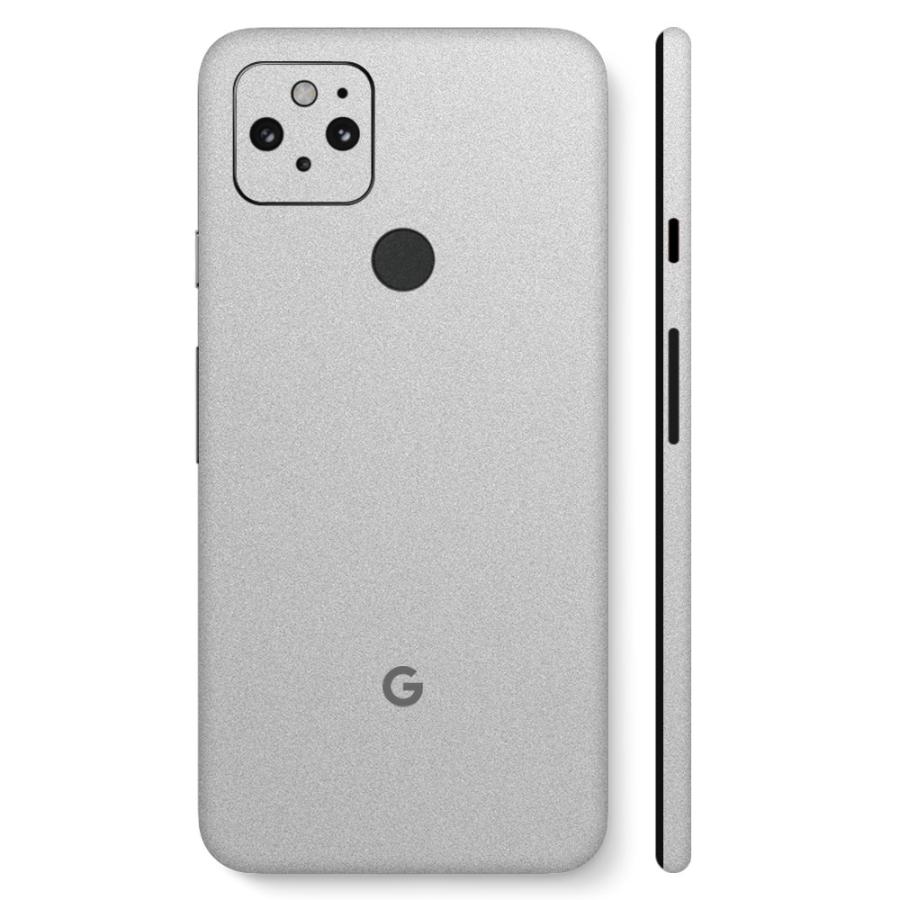 Pixel5 Pixel5a (5G) ピクセル5 スキンシール 全面 背面 側面 カバー フィルム ケース wraplus 選べる34色 シルバー | Google Pixel