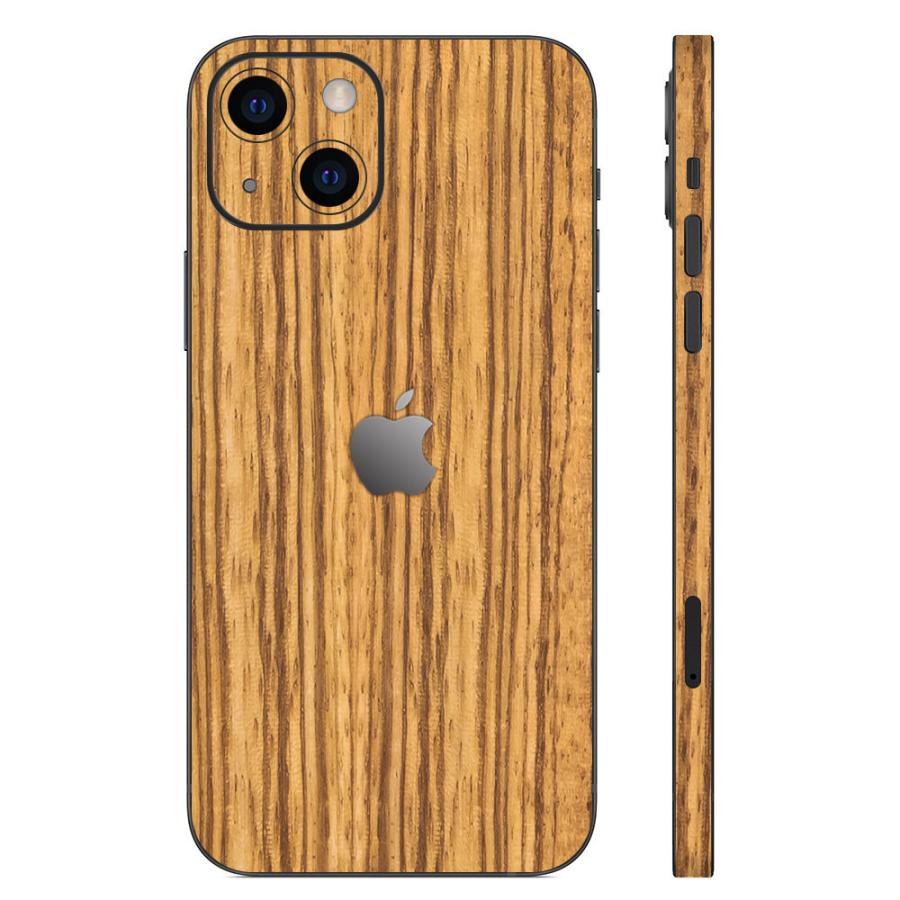 iPhone13 / 13 Pro / 13 mini / 13 Pro Max スキンシール 背面 側面 カバー ケース wraplus ゼブラウッド2 | Apple