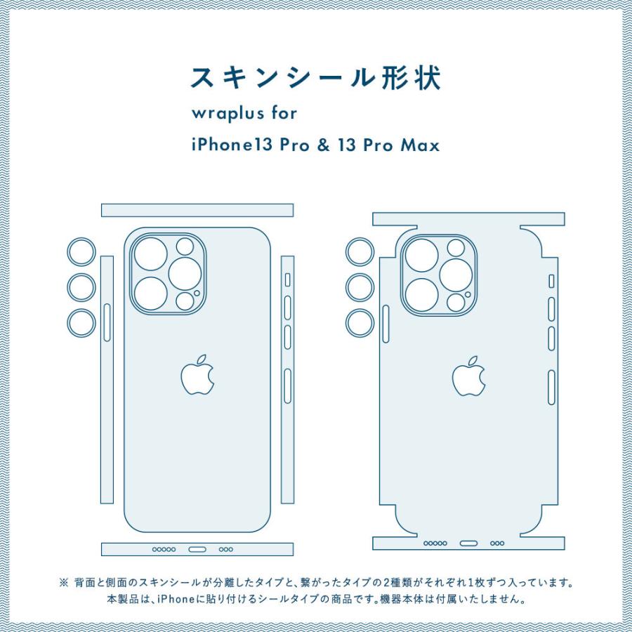 iPhone13 / 13 Pro / 13 mini / 13 Pro Max スキンシール 背面 側面 カバー ケース wraplus グリーン 緑｜wraplus｜08