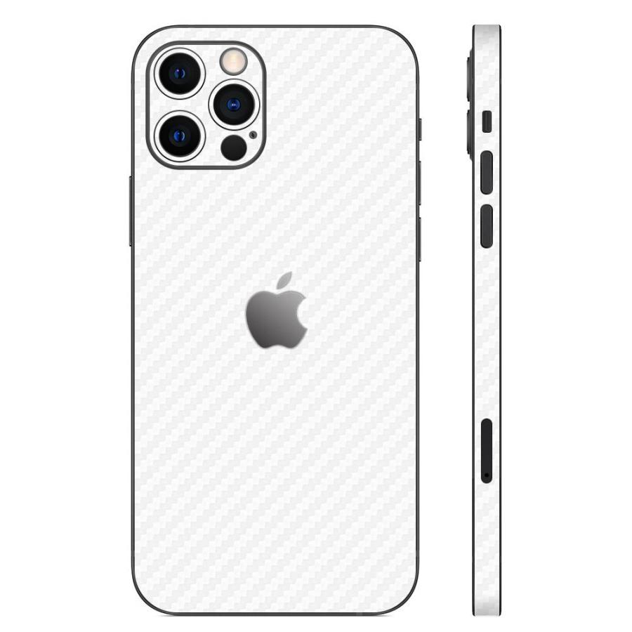 iPhone13 / 13 Pro / 13 mini / 13 Pro Max スキンシール 背面 側面 カバー ケース wraplus ホワイトカーボン | Apple | 01