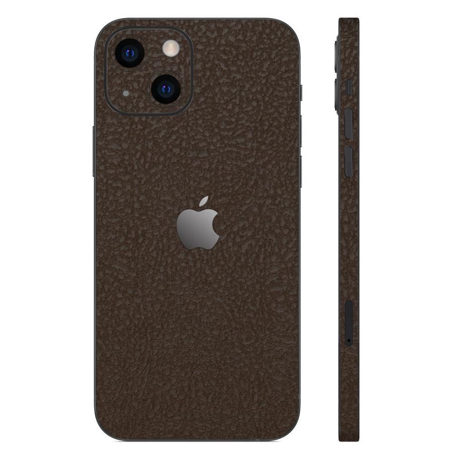 iPhone13 / 13 Pro / 13 mini / 13 Pro Max スキンシール 背面 側面 カバー ケース wraplus ブラウンレザー | Apple