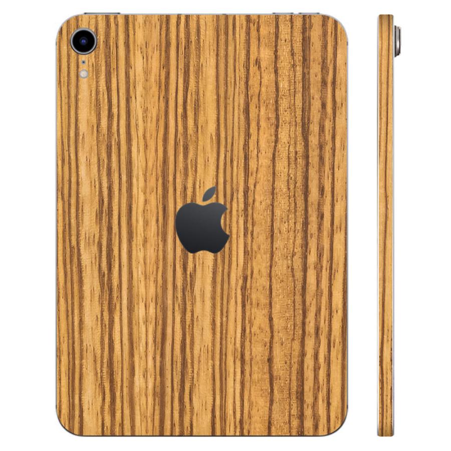 iPad mini (A17 Pro) / mini6 第6世代 スキンシール ケース カバー フィルム 背面 wraplus ゼブラウッド2 | iPad