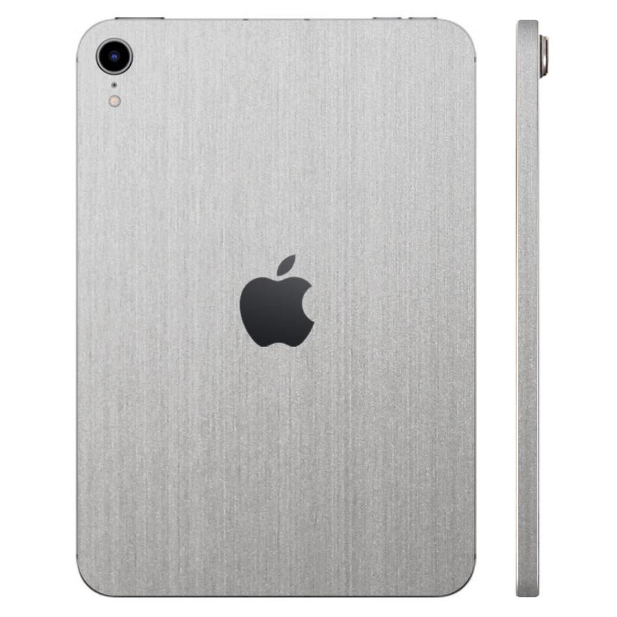 iPad mini6 第6世代 スキンシール ケース カバー フィルム 背面 wraplus シルバーブラッシュメタル｜wraplus