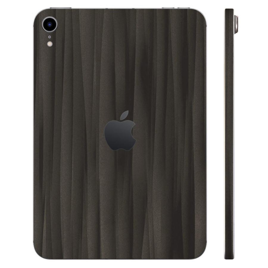 iPad mini (A17 Pro) / mini6 第6世代 スキンシール ケース カバー フィルム 背面 wraplus ブラックアブストラクト | iPad