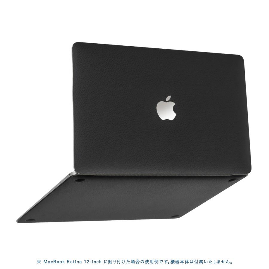 MacBook Pro 16インチ スキンシール ケース カバー フィルム M3 M2 M1 2023 2021 2020 2019 対応 wraplus ブラックレザー｜wraplus｜05