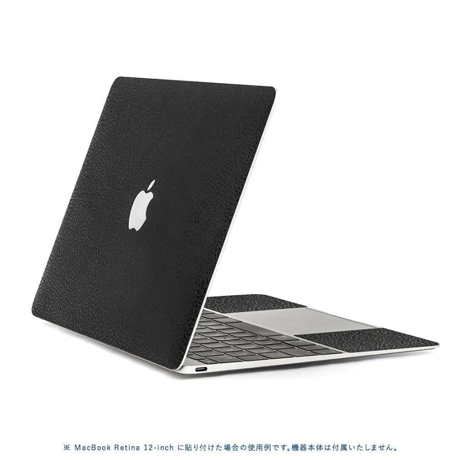 MacBook Pro 16インチ スキンシール ケース カバー フィルム M3 M2 M1 2023 2021 2020 2019 対応 wraplus ブラック光沢レザー｜wraplus｜03