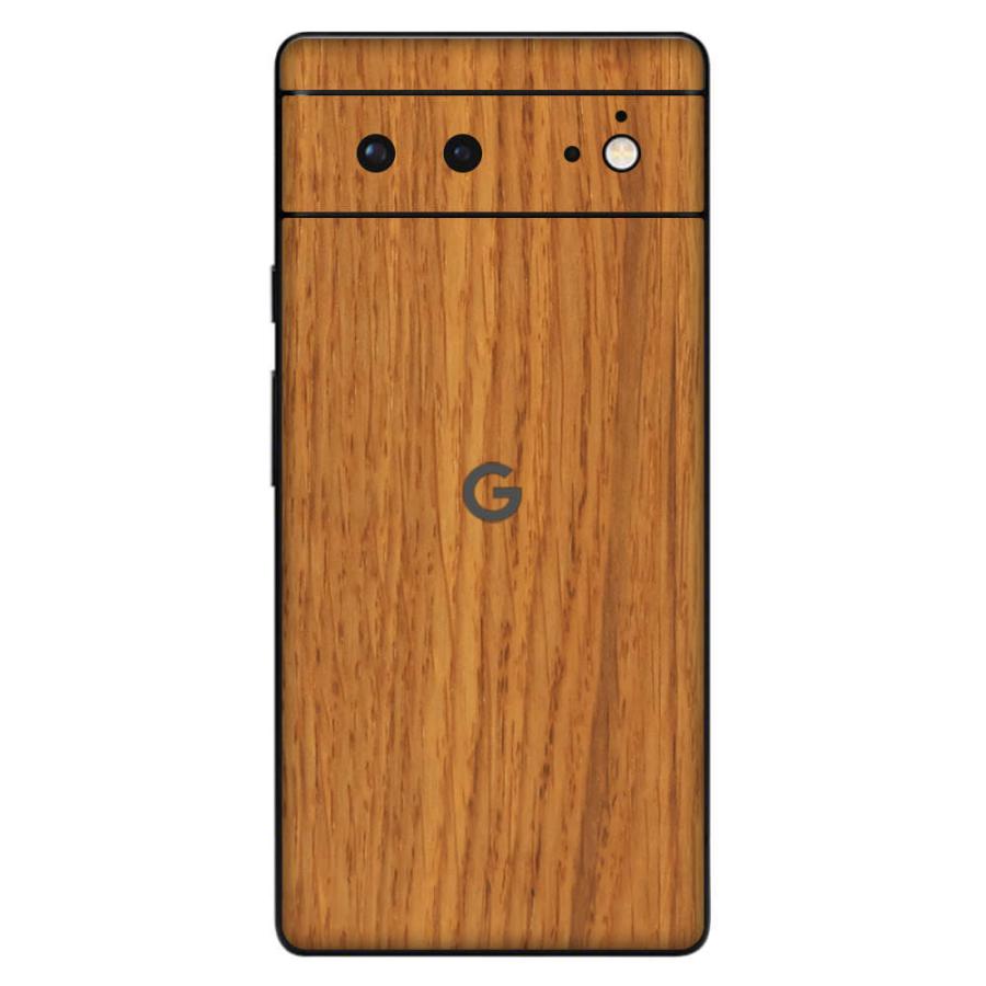 Pixel6a Pixel6 Pro ピクセル6 プロ スキンシール 背面 カバー フィルム ケース wraplus 選べる34色 オーク | Google Pixel