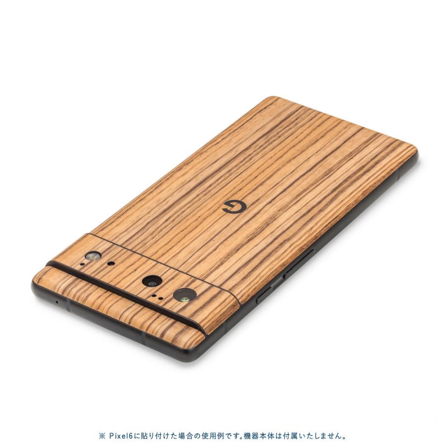 Pixel6a Pixel6 Pro ピクセル6 プロ スキンシール 背面 カバー フィルム ケース wraplus 選べる34色 ゼブラウッド2 | Google Pixel | 01