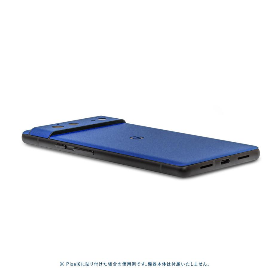 Pixel6a Pixel6 Pro ピクセル6 プロ スキンシール 背面 カバー フィルム ケース wraplus 選べる34色 ブルー 青 | Google Pixel | 02