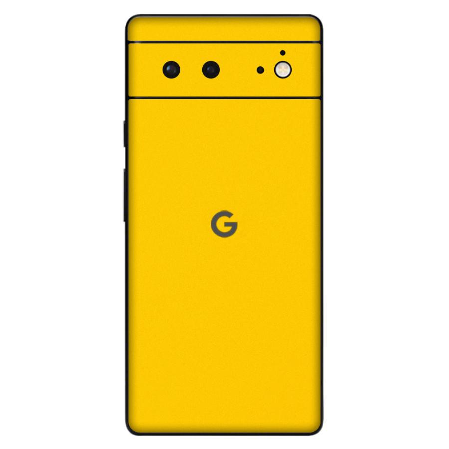 Pixel6a Pixel6 Pro ピクセル6 プロ スキンシール 背面 カバー フィルム ケース wraplus 選べる34色 イエロー 黄色 | Google Pixel