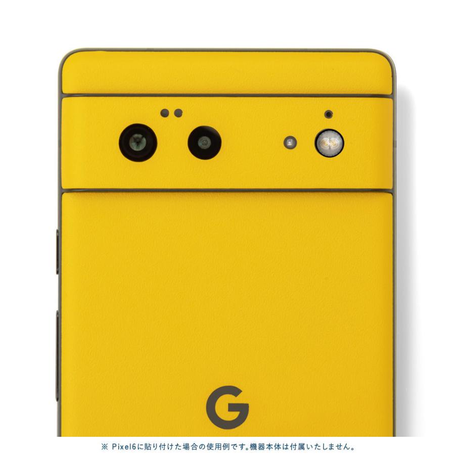 Pixel6a Pixel6 Pro ピクセル6 プロ スキンシール 背面 カバー フィルム ケース wraplus 選べる34色 イエロー 黄色 | Google Pixel | 03