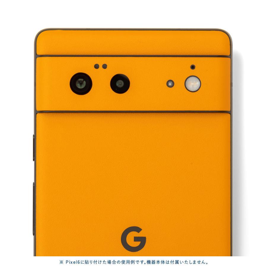 Pixel6a Pixel6 Pro ピクセル6 プロ スキンシール 背面 カバー フィルム ケース wraplus 選べる34色 オレンジ | Google Pixel | 03