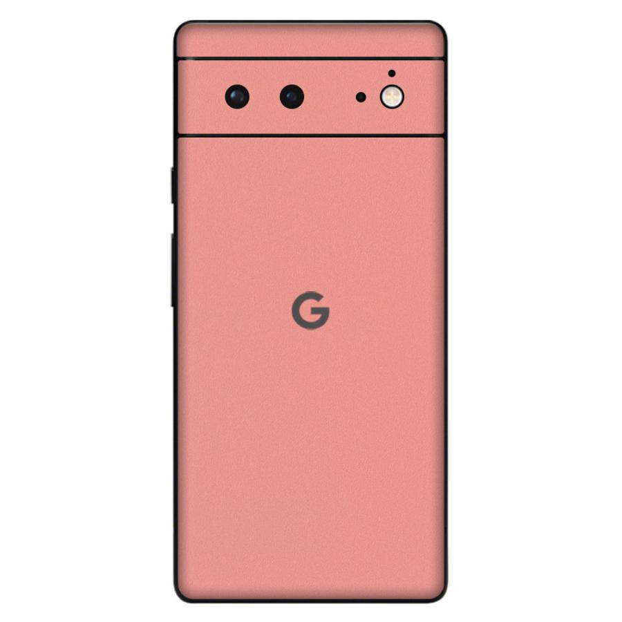 Pixel6a Pixel6 Pro ピクセル6 プロ スキンシール 背面 カバー フィルム ケース wraplus 選べる34色 サーモンピンク | Google Pixel