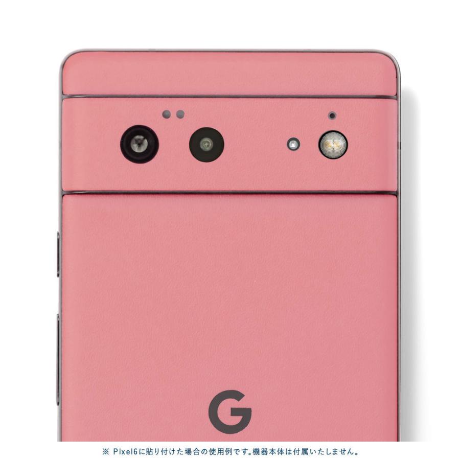 Pixel6a Pixel6 Pro ピクセル6 プロ スキンシール 背面 カバー フィルム ケース wraplus 選べる34色 サーモンピンク | Google Pixel | 03