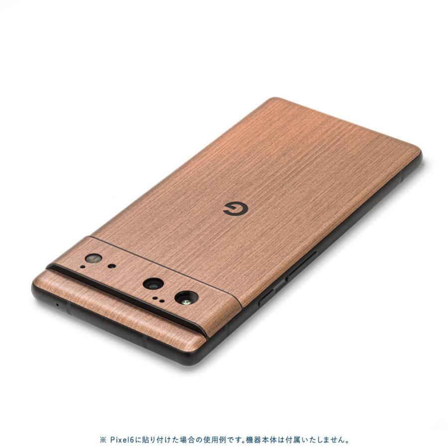 Pixel6a Pixel6 Pro ピクセル6 プロ スキンシール 背面 カバー フィルム ケース wraplus 選べる34色 ブロンズブラッシュメタル | Google Pixel | 01