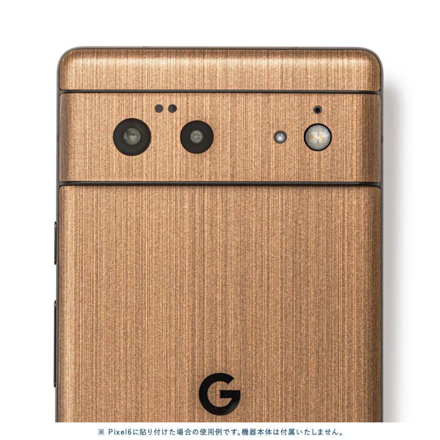 Pixel6a Pixel6 Pro ピクセル6 プロ スキンシール 背面 カバー フィルム ケース wraplus 選べる34色 ブロンズブラッシュメタル | Google Pixel | 03