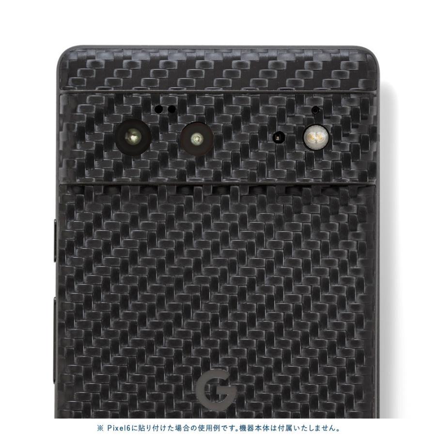 Pixel6a Pixel6 Pro ピクセル6 プロ スキンシール 背面 カバー フィルム ケース wraplus 選べる34色 ブラックカーボン | Google Pixel | 03