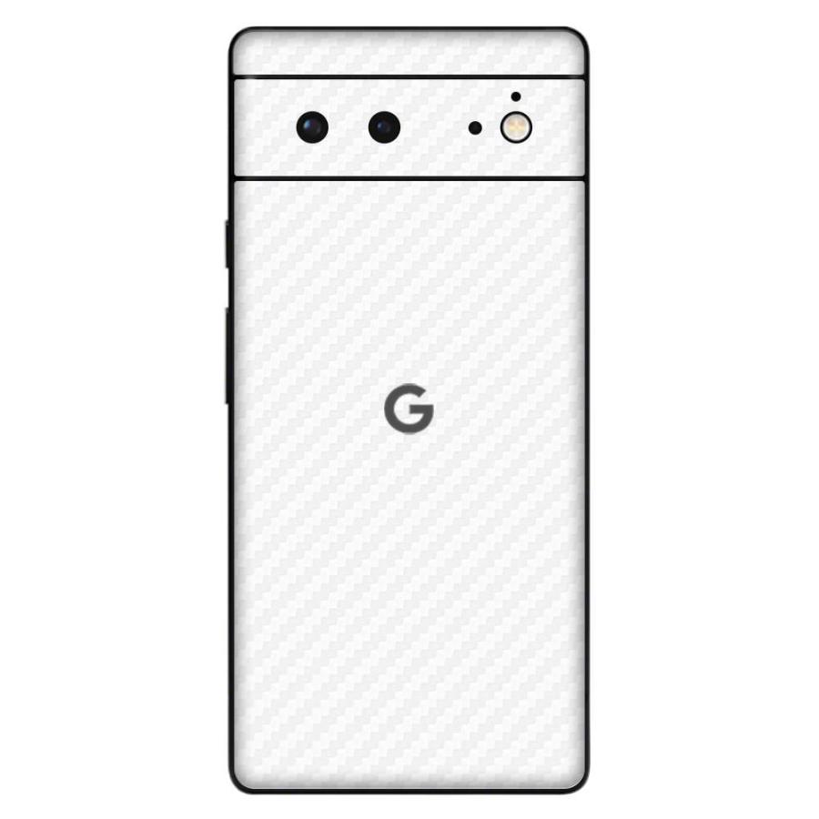 Pixel6a Pixel6 Pro ピクセル6 プロ スキンシール 背面 カバー フィルム ケース wraplus 選べる34色 ホワイトカーボン | Google Pixel