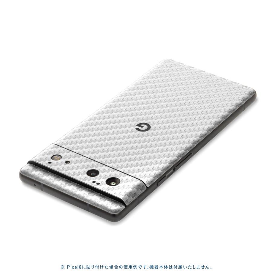 Pixel6a Pixel6 Pro ピクセル6 プロ スキンシール 背面 カバー フィルム ケース wraplus 選べる34色 シルバーカーボン | Google Pixel | 01
