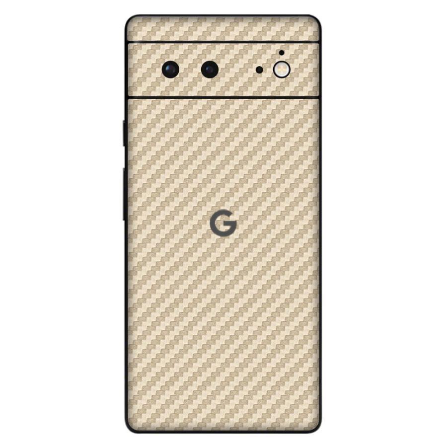 Pixel6a Pixel6 Pro ピクセル6 プロ スキンシール 背面 カバー フィルム ケース wraplus 選べる34色 ゴールドカーボン | Google Pixel