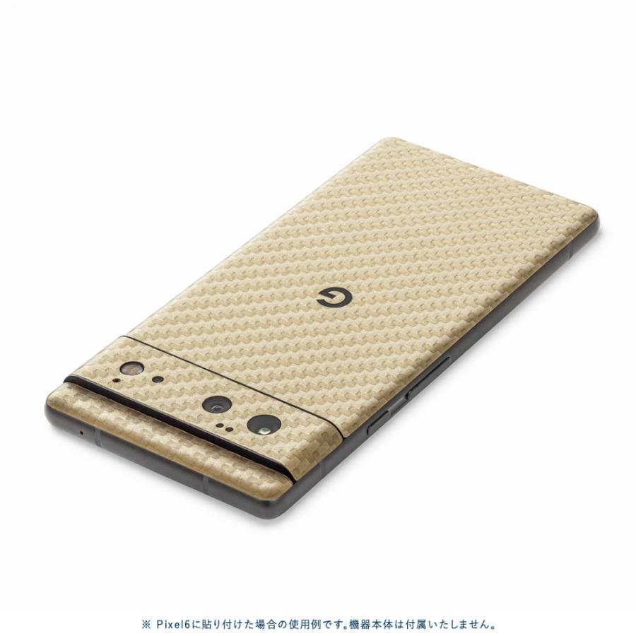 Pixel6a Pixel6 Pro ピクセル6 プロ スキンシール 背面 カバー フィルム ケース wraplus 選べる34色 ゴールドカーボン | Google Pixel | 01