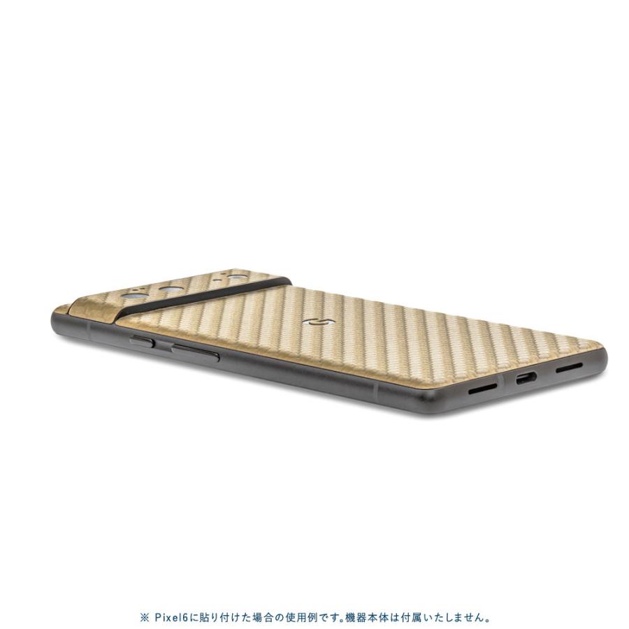 Pixel6a Pixel6 Pro ピクセル6 プロ スキンシール 背面 カバー フィルム ケース wraplus 選べる34色 ゴールドカーボン | Google Pixel | 02