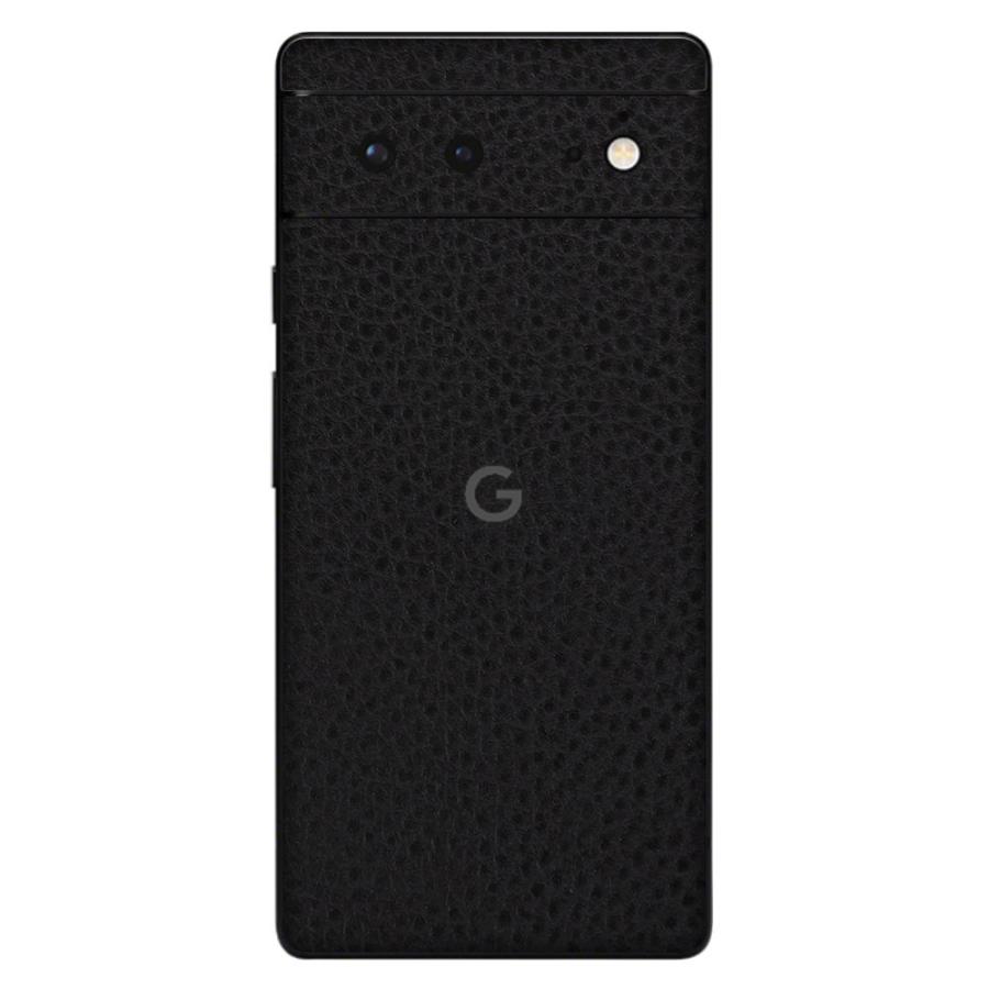 Pixel6a Pixel6 Pro ピクセル6 プロ スキンシール 背面 カバー フィルム ケース wraplus 選べる34色 ブラックレザー | Google Pixel
