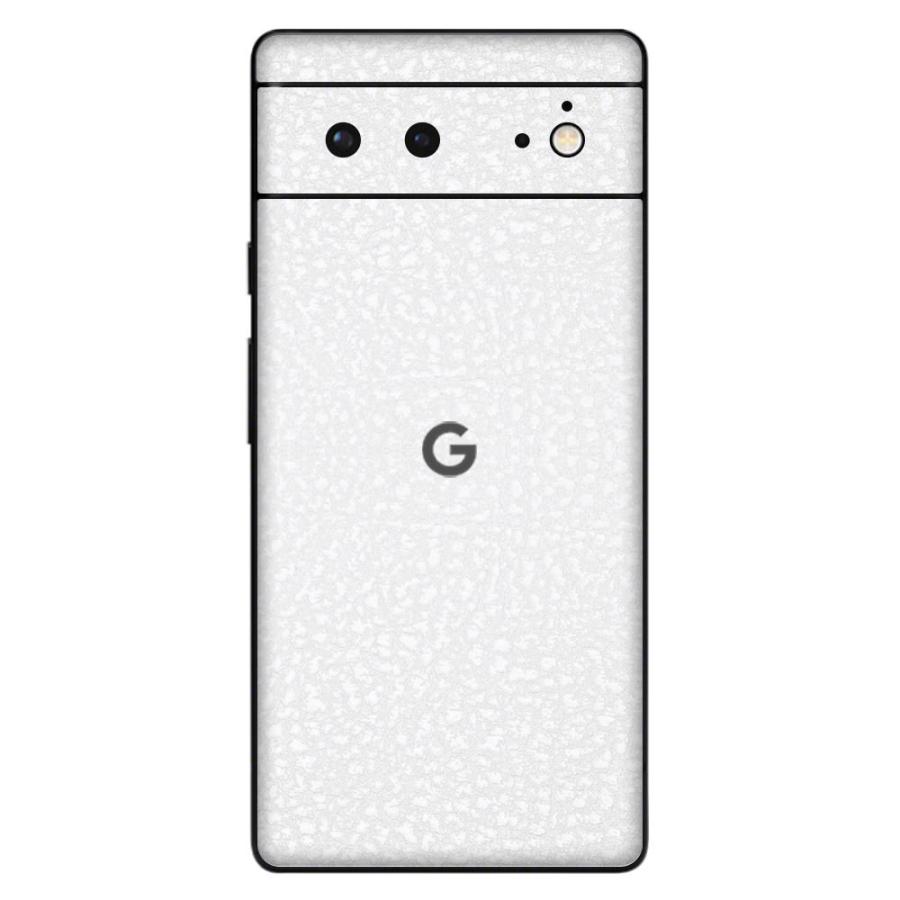 Pixel6a Pixel6 Pro ピクセル6 プロ スキンシール 背面 カバー フィルム ケース wraplus 選べる34色 ホワイトレザー | Google Pixel