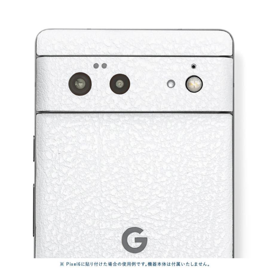 Pixel6a Pixel6 Pro ピクセル6 プロ スキンシール 背面 カバー フィルム ケース wraplus 選べる34色 ホワイトレザー | Google Pixel | 03