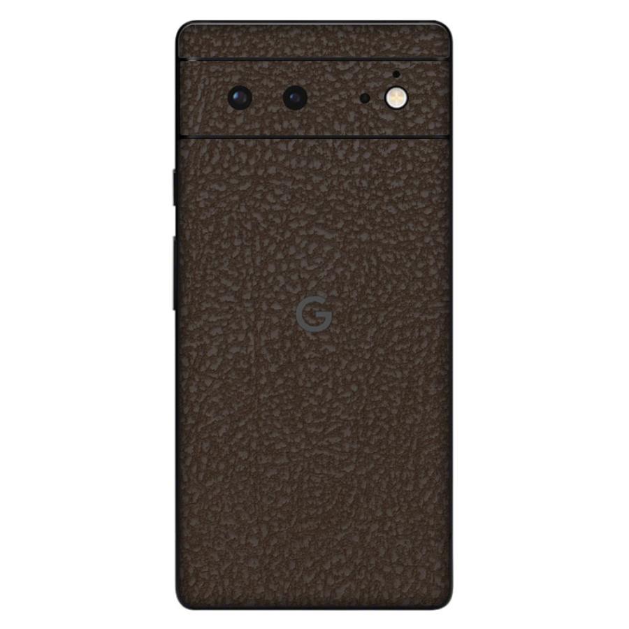 Pixel6a Pixel6 Pro ピクセル6 プロ スキンシール 背面 カバー フィルム ケース wraplus 選べる34色 ブラウンレザー | Google Pixel