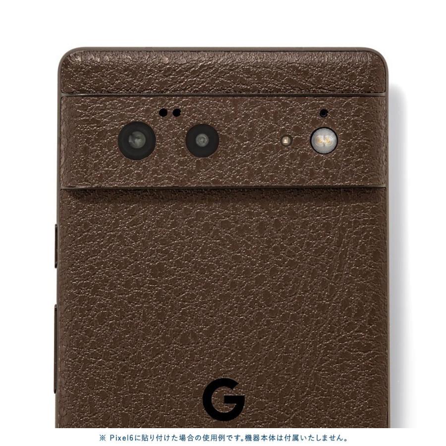 Pixel6a Pixel6 Pro ピクセル6 プロ スキンシール 背面 カバー フィルム ケース wraplus 選べる34色 ブラウンレザー | Google Pixel | 03