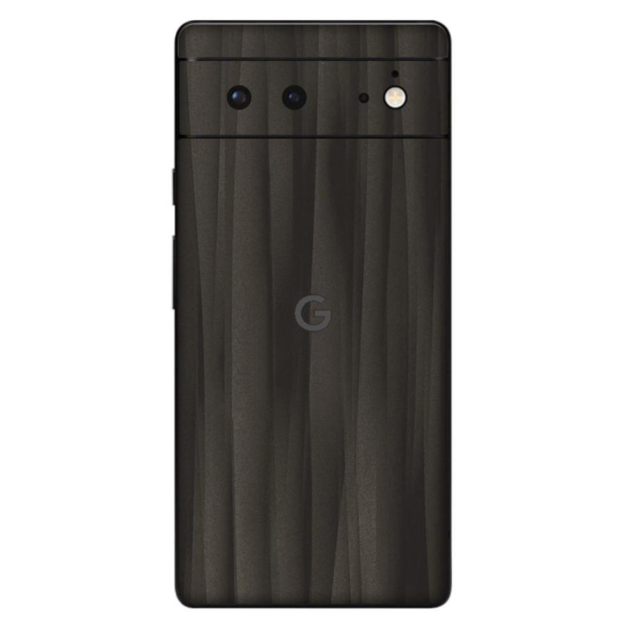 Pixel6a Pixel6 Pro ピクセル6 プロ スキンシール 背面 カバー フィルム ケース wraplus 選べる34色 ブラックアブストラクト | Google Pixel