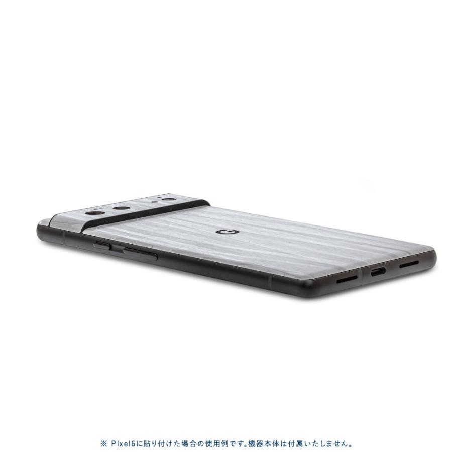 Pixel6a Pixel6 Pro ピクセル6 プロ スキンシール 背面 カバー フィルム ケース wraplus 選べる34色 ホワイトアブストラクト | Google Pixel | 02