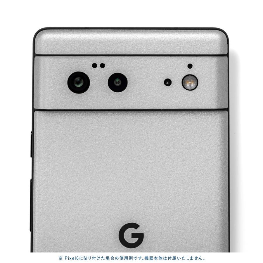 Pixel6a Pixel6 Pro ピクセル6 プロ スキンシール 背面 カバー フィルム ケース wraplus 選べる34色 シルバー | Google Pixel | 03