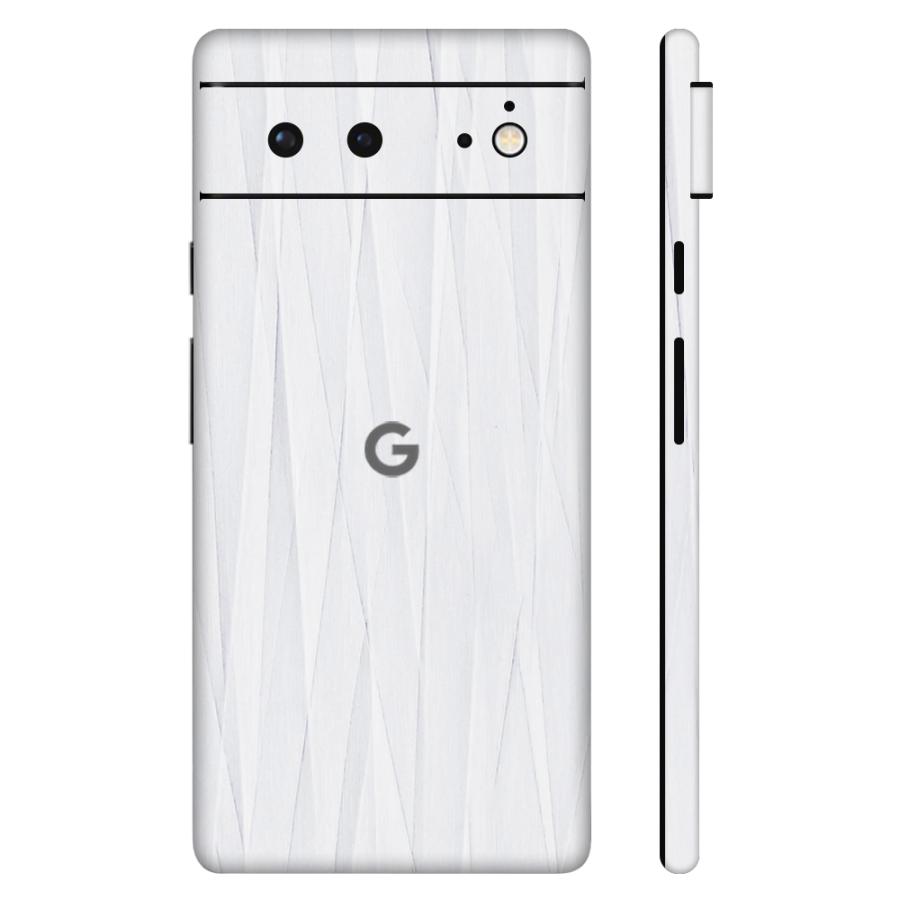 Pixel6a Pixel6 Pro ピクセル6 プロ スキンシール 全面 背面 側面 カバー フィルム ケース wraplus 選べる34色 ホワイトアブストラクト | Google Pixel