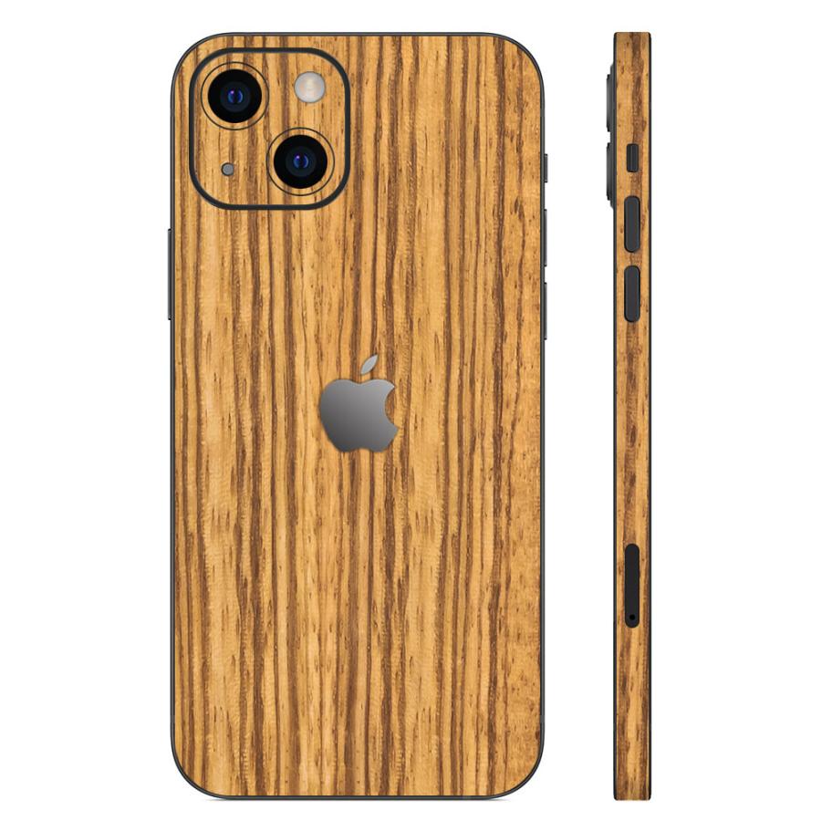iPhone14 / 14 Pro / 14 Plus / 14 Pro Max スキンシール 背面 側面 カバー ケース wraplus ゼブラウッド2 | Apple