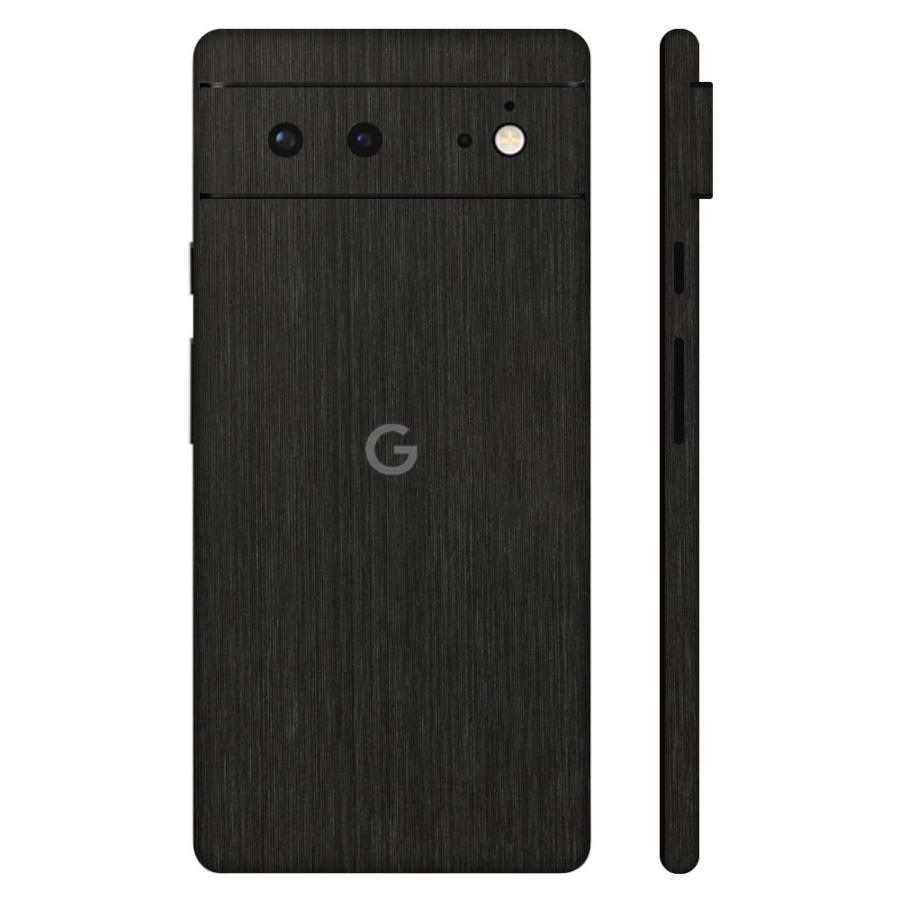 Pixel7a Pixel7 Pro ピクセル7 プロ スキンシール 全面 背面 側面 カバー フィルム ケース wraplus 選べる34色 ブラックブラッシュメタル | Google Pixel
