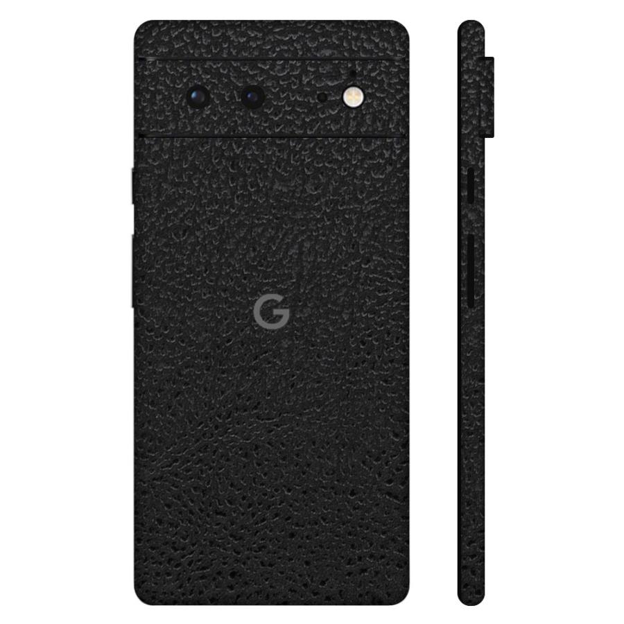 Pixel7a Pixel7 Pro ピクセル7 プロ スキンシール 全面 背面 側面 カバー フィルム ケース wraplus 選べる34色 ブラック光沢レザー | Google Pixel