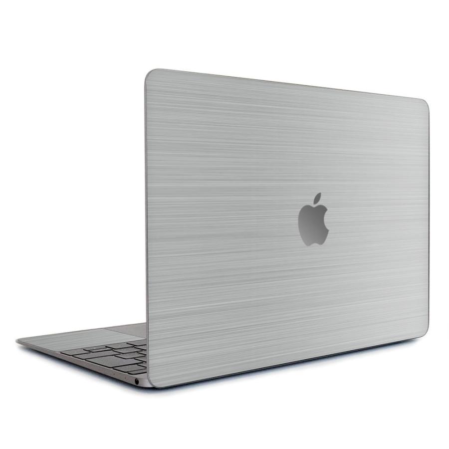 MacBook Air 15インチ スキンシール ケース フィルム M4 M3 M2 2025 2024 2023 対応 wraplus シルバーブラッシュメタル | MacBook Air