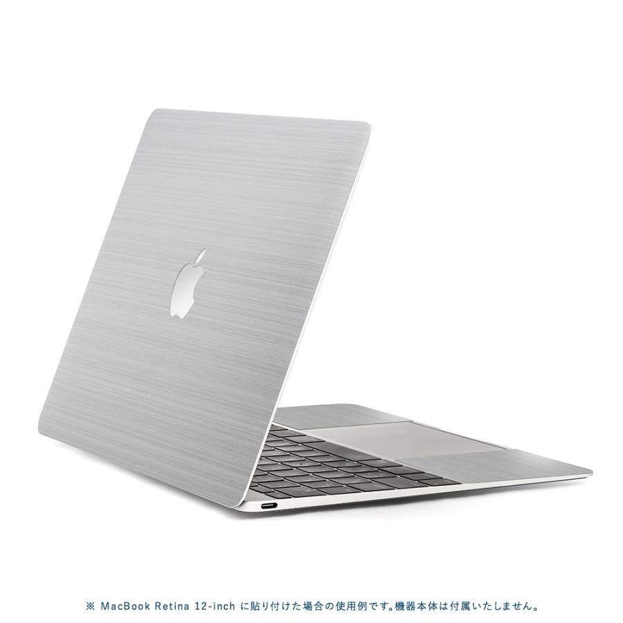 MacBook Air 15インチ スキンシール ケース フィルム M4 M3 M2 2025 2024 2023 対応 wraplus シルバーブラッシュメタル | MacBook Air | 02