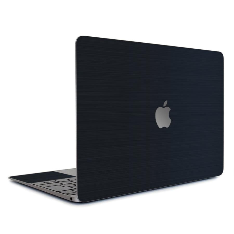 MacBook Air 15インチ スキンシール ケース フィルム M4 M3 M2 2025 2024 2023 対応 wraplus ネイビーブラッシュメタル | MacBook Air