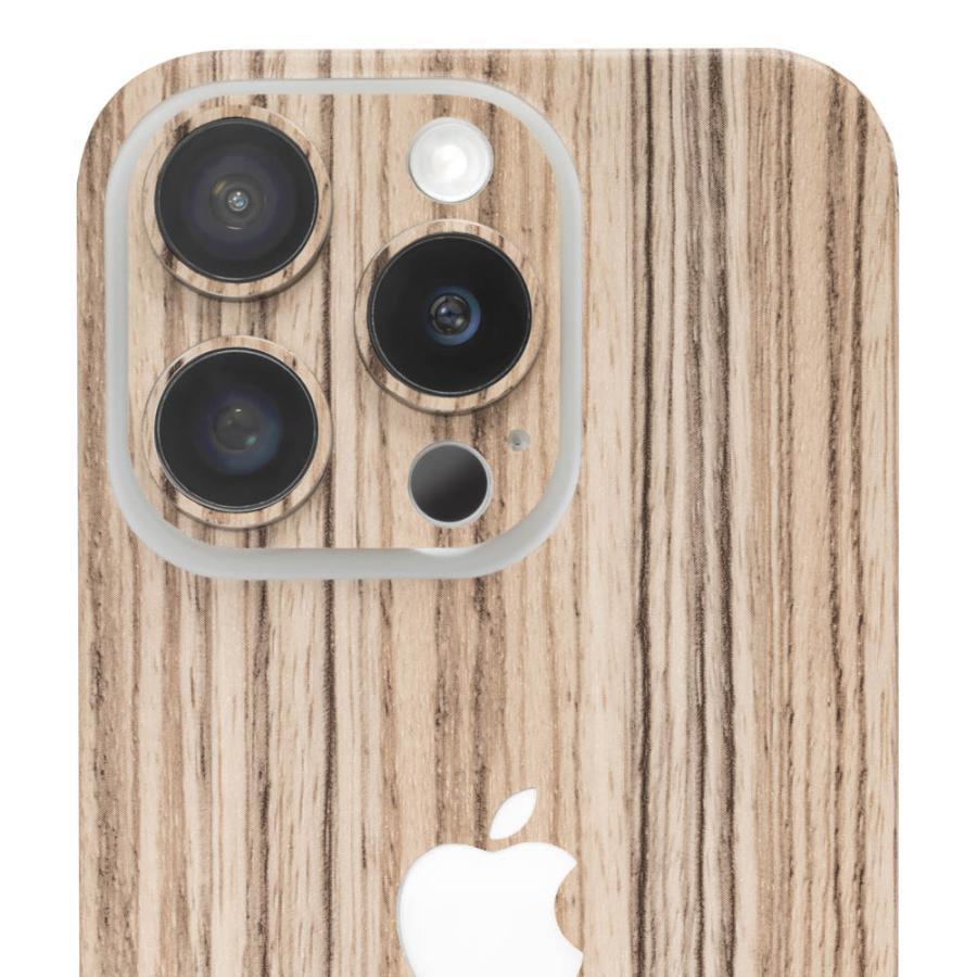 iPhone15 / 15 Pro / 15 Plus / 15 Pro Max スキンシール 背面 側面 カバー ケース wraplus ゼブラウッド1 | Apple | 04