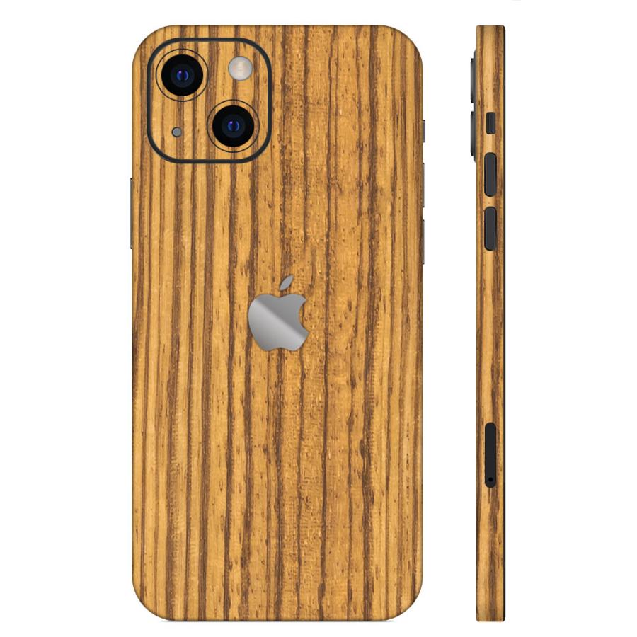 iPhone15 / 15 Pro / 15 Plus / 15 Pro Max スキンシール 背面 側面 カバー ケース wraplus ゼブラウッド2 | Apple | 01