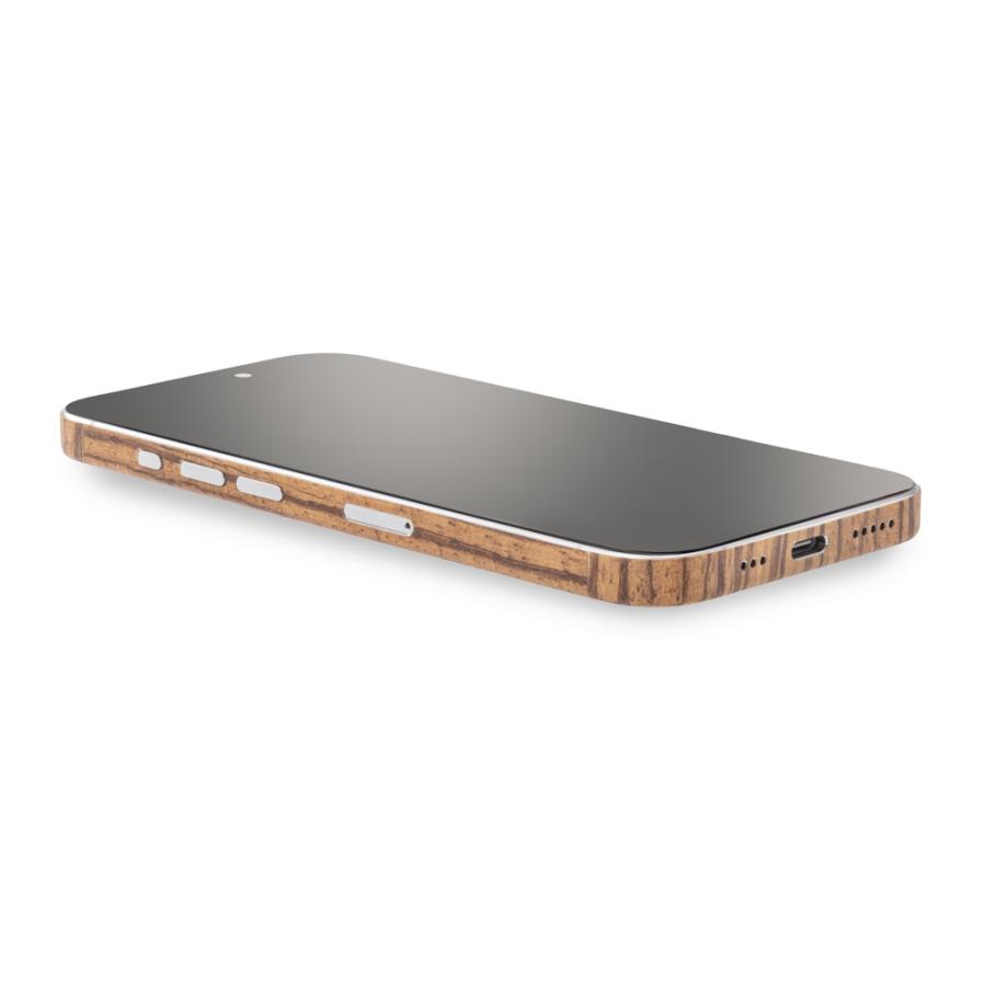 iPhone15 / 15 Pro / 15 Plus / 15 Pro Max スキンシール 背面 側面 カバー ケース wraplus ゼブラウッド2 | Apple | 03