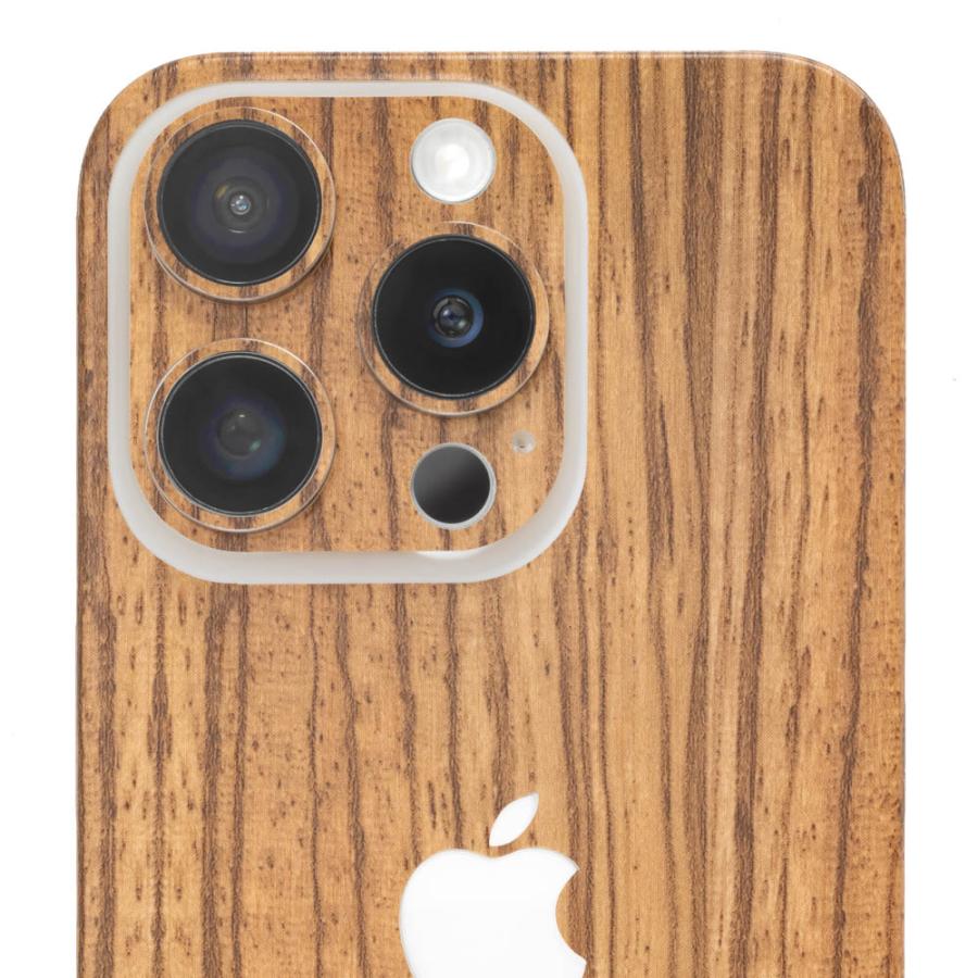 iPhone15 / 15 Pro / 15 Plus / 15 Pro Max スキンシール 背面 側面 カバー ケース wraplus ゼブラウッド2 | Apple | 04