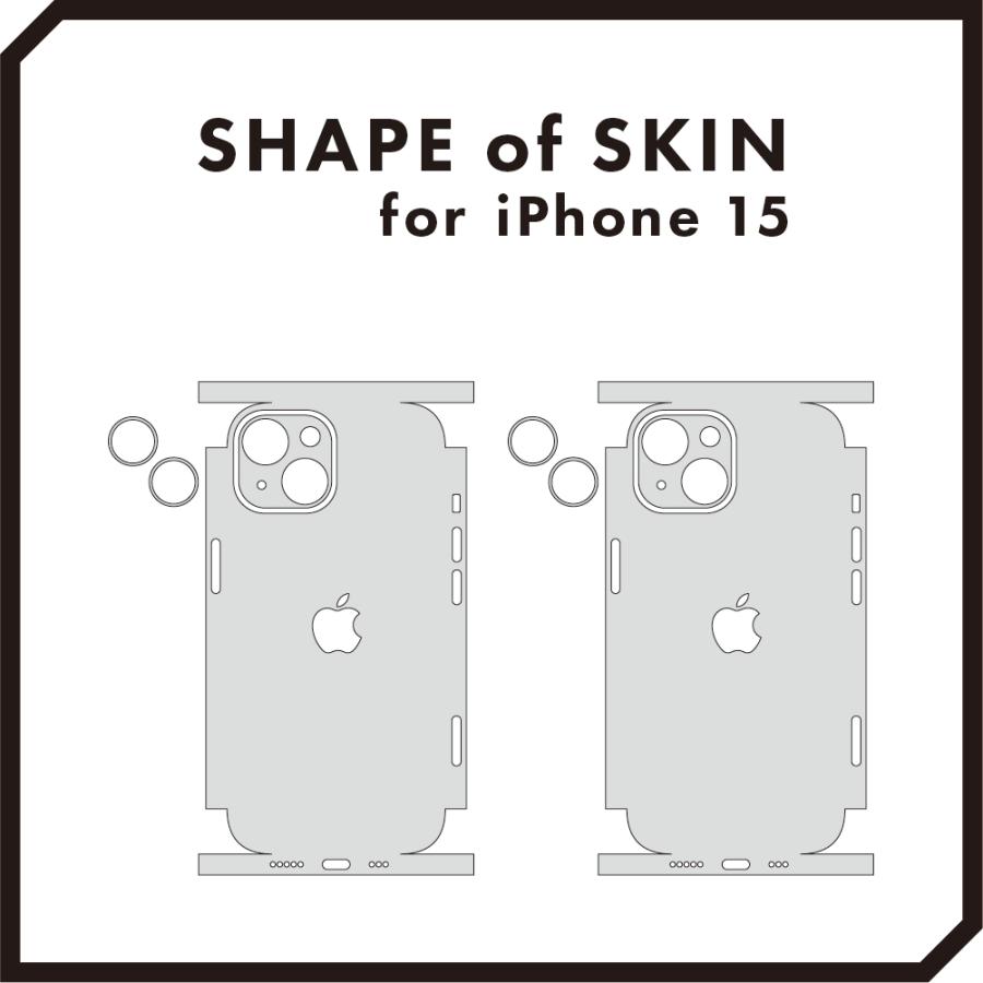 iPhone15 / 15 Pro / 15 Plus / 15 Pro Max スキンシール 背面 側面 カバー ケース wraplus オレンジ | Apple | 05