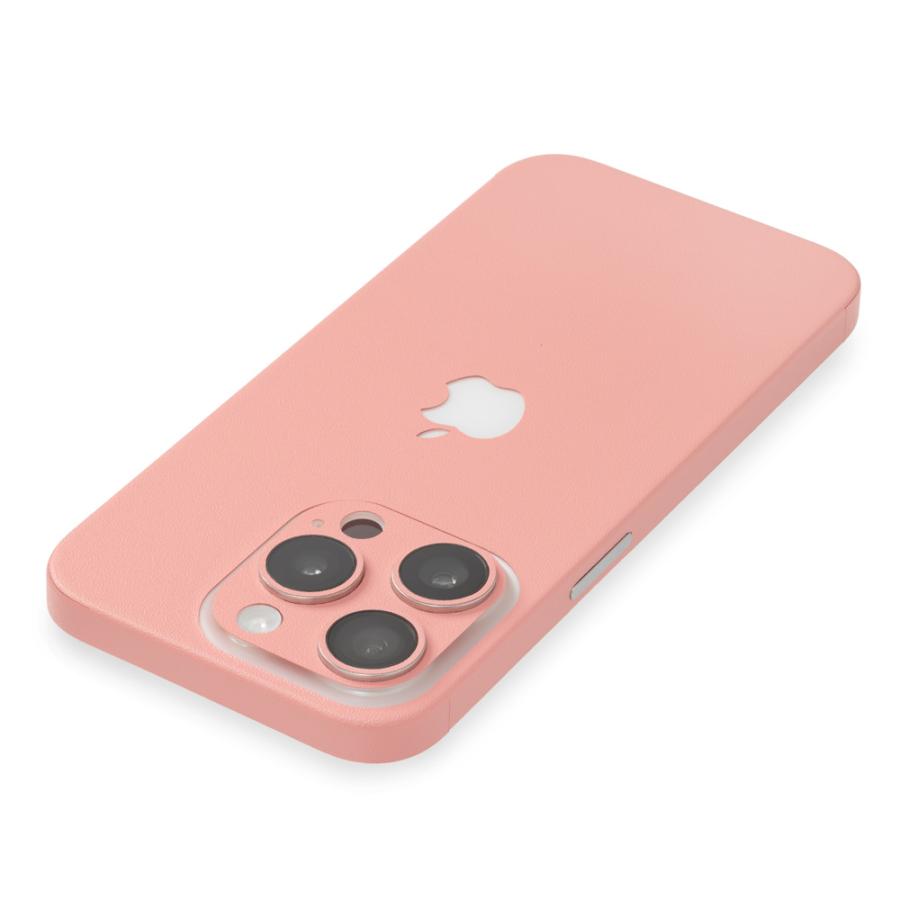iPhone15 / 15 Pro / 15 Plus / 15 Pro Max スキンシール 背面 側面 カバー ケース wraplus サーモンピンク | Apple | 02